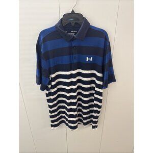Under Armour Playoff Polo 3.0 Mens Medium Striped Golf Performance